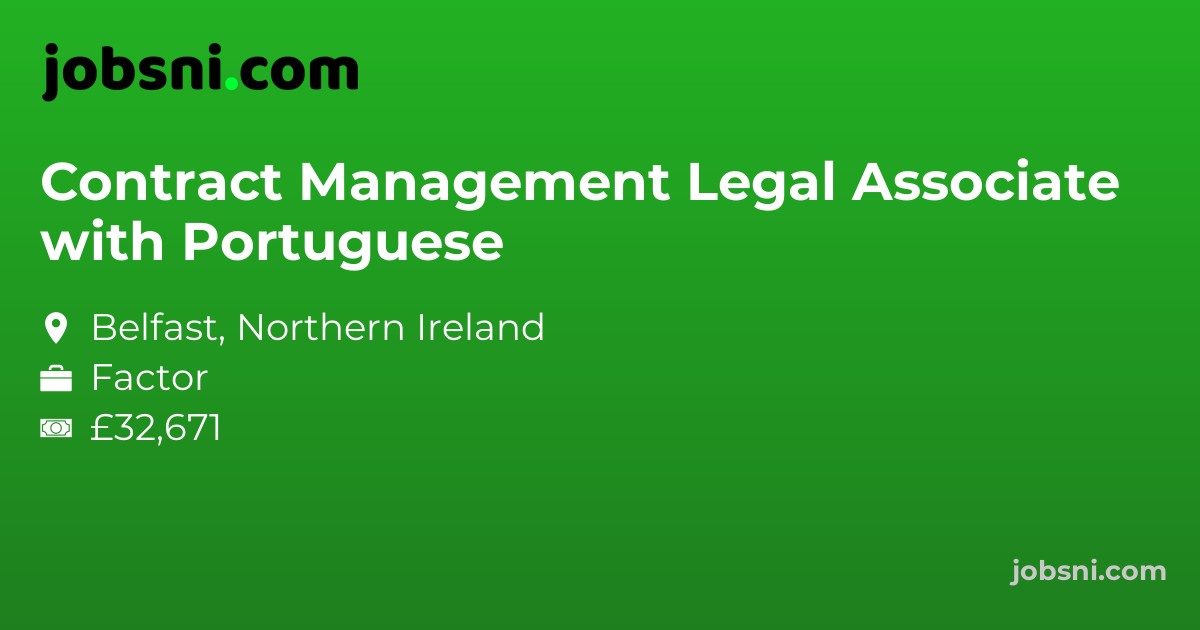 Contract Management Legal Associate with Portuguese