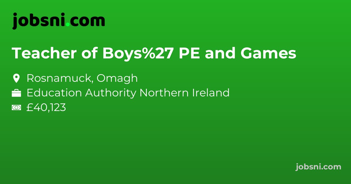 Teacher of Boys%27 PE and Games