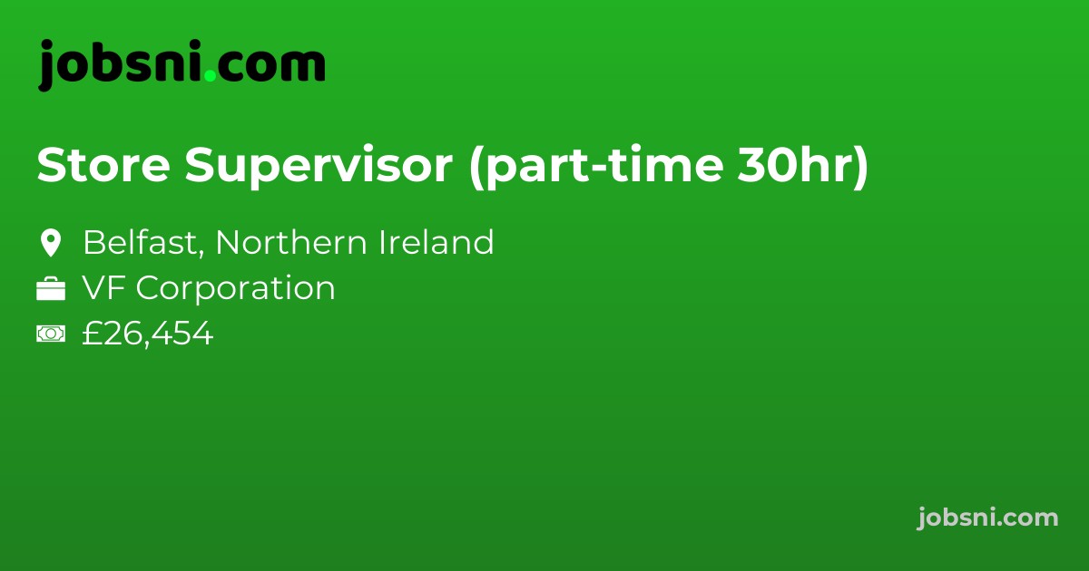 Store Supervisor (part-time 30hr)