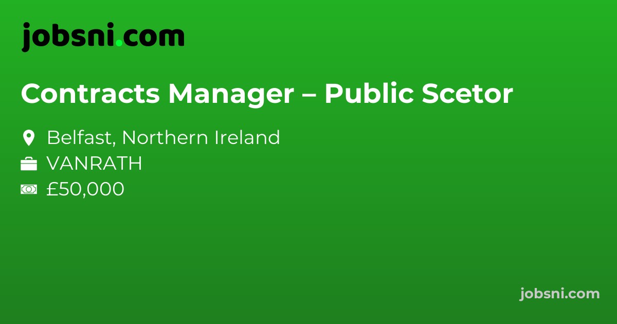 Contracts Manager – Public Scetor
