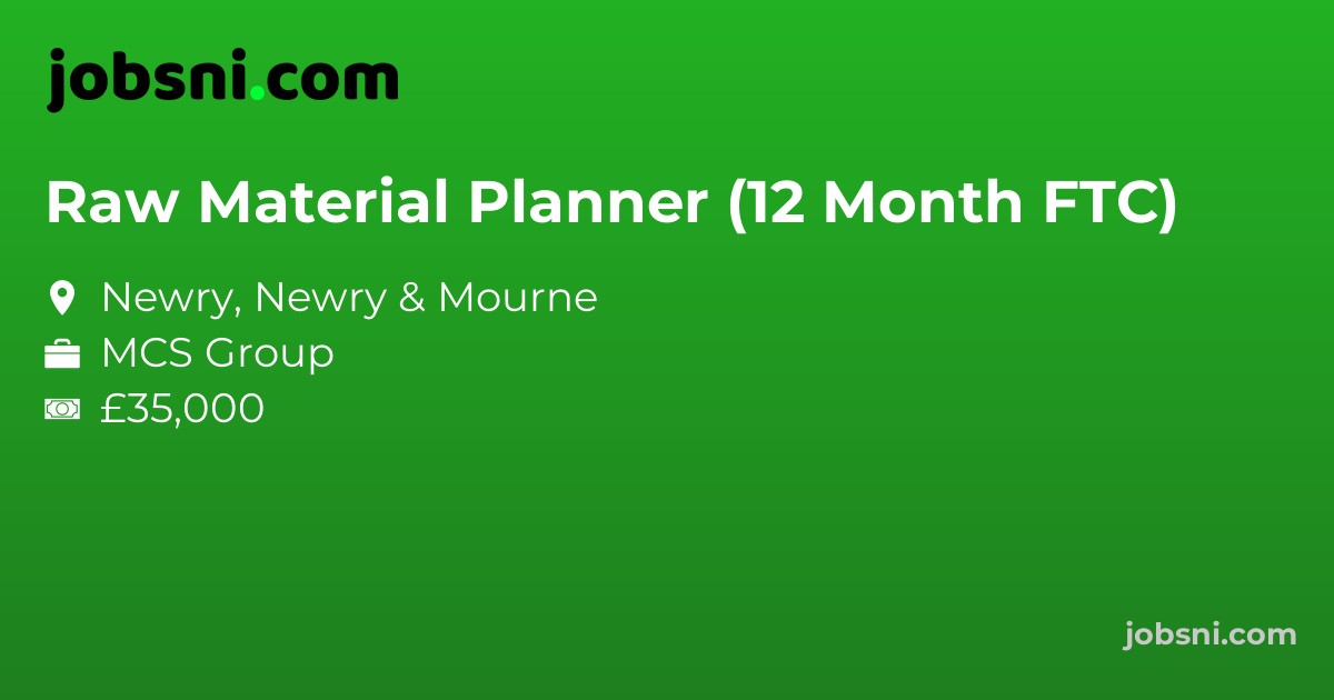 Raw Material Planner (12 Month FTC)