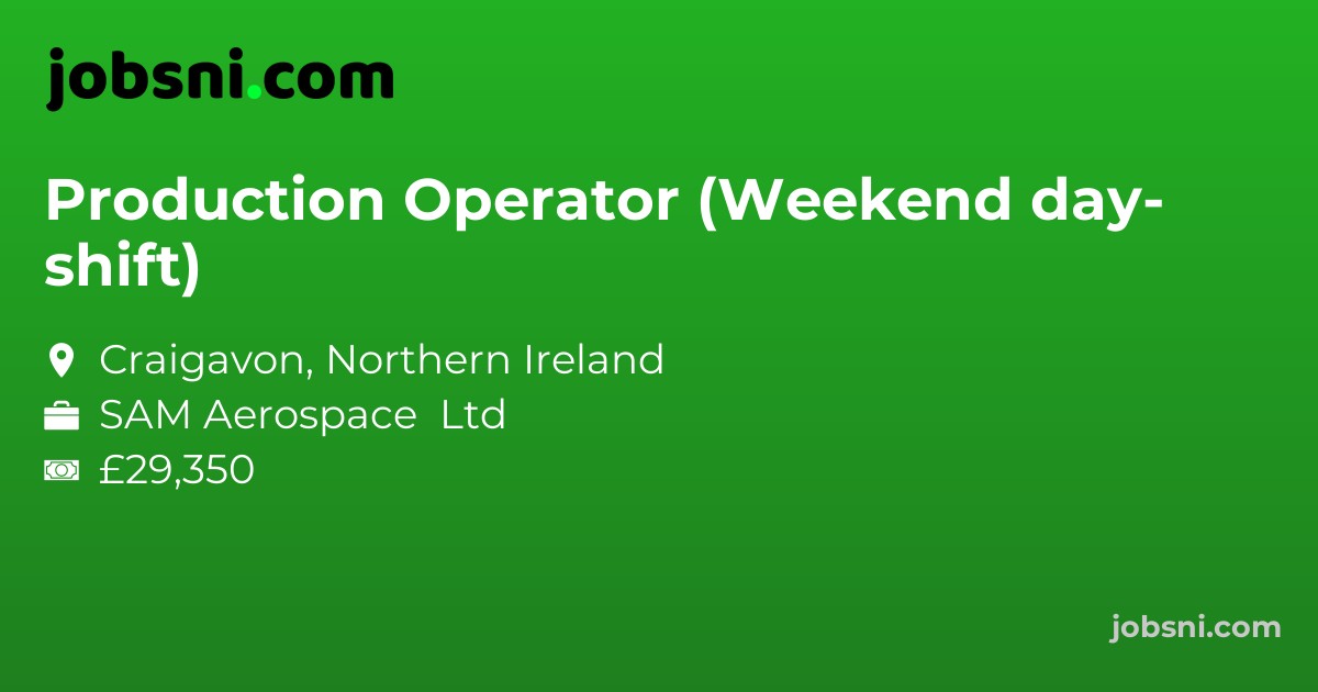 Production Operator (Weekend day- shift)