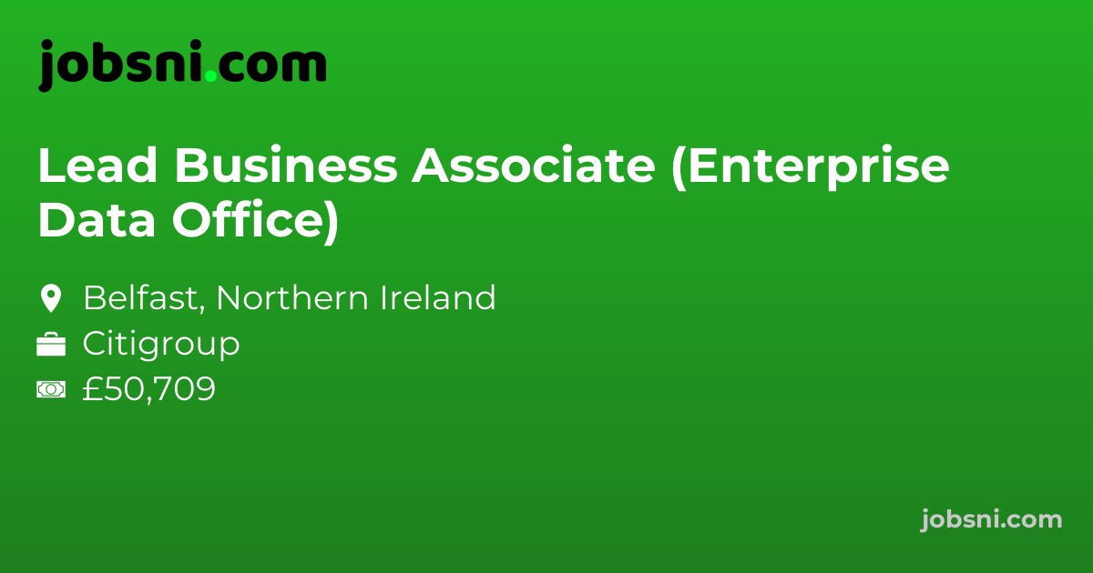 Lead Business Associate (Enterprise Data Office)