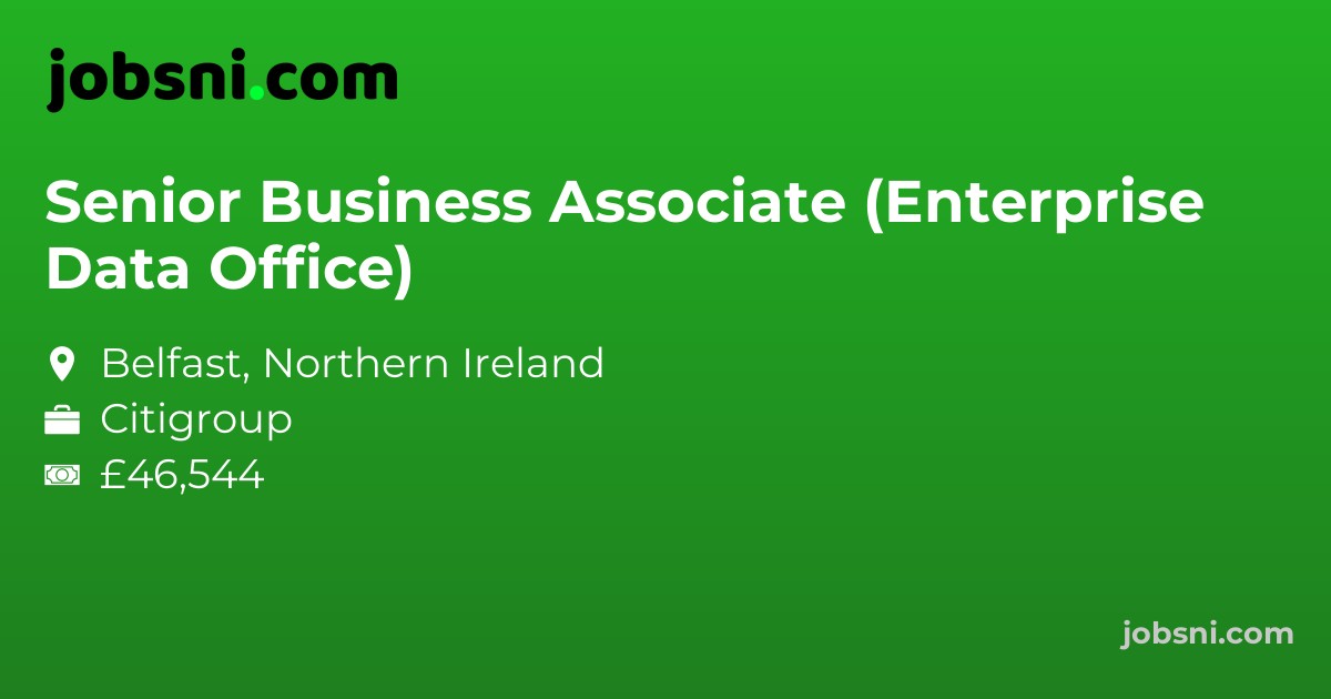 Senior Business Associate (Enterprise Data Office)