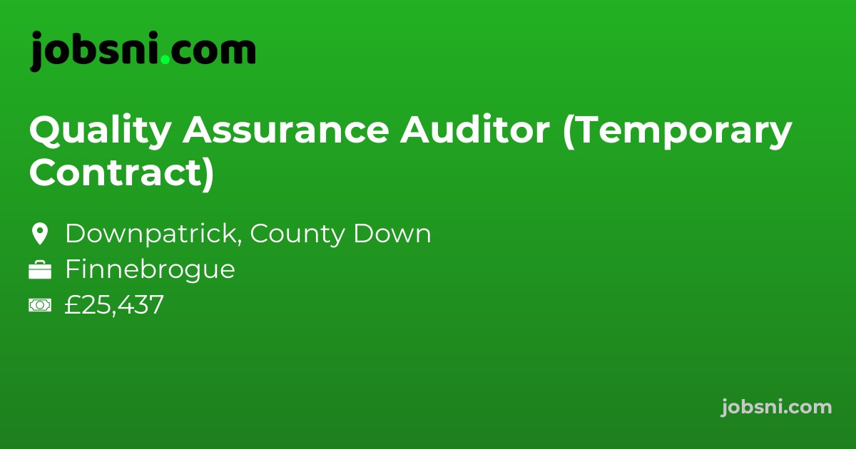 Quality Assurance Auditor (Temporary Contract)