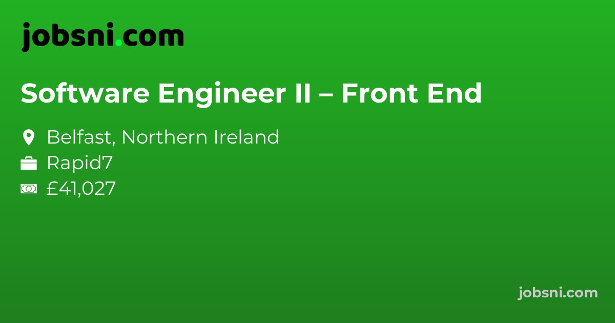 Software Engineer II – Front End