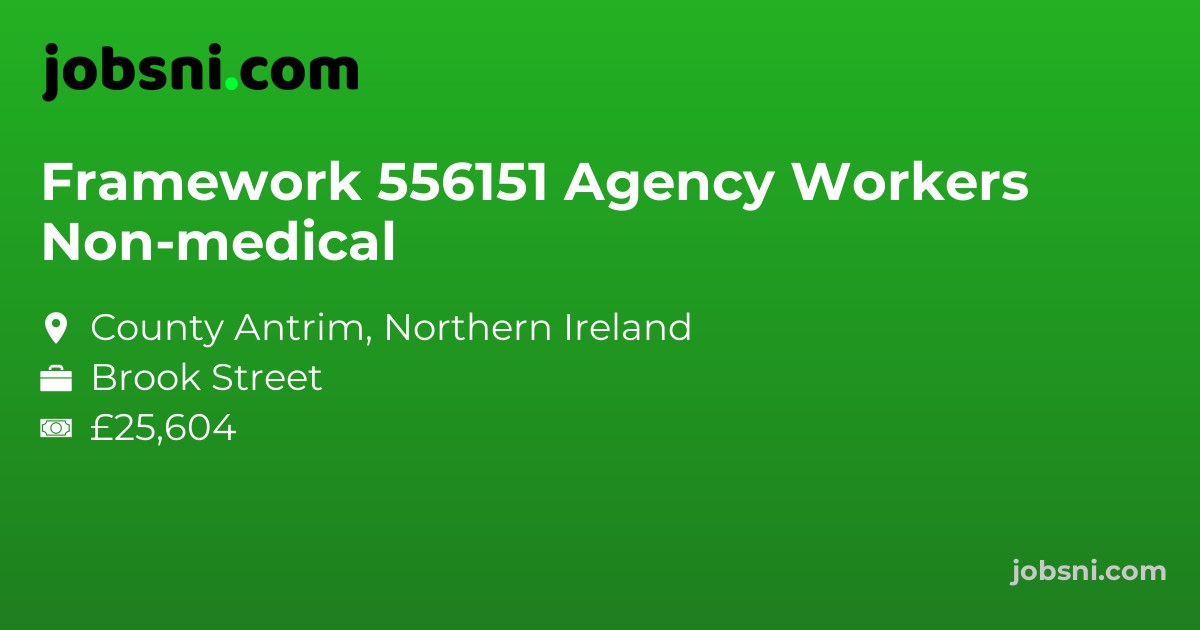 Framework 556151 Agency Workers Non-medical