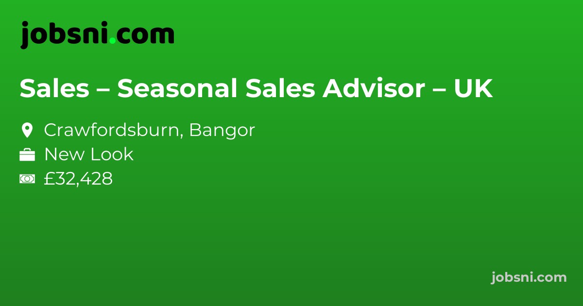 Sales – Seasonal Sales Advisor – UK