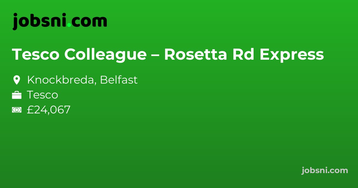 Tesco Colleague – Rosetta Rd Express