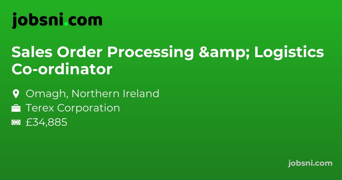 Sales Order Processing & Logistics Co-ordinator