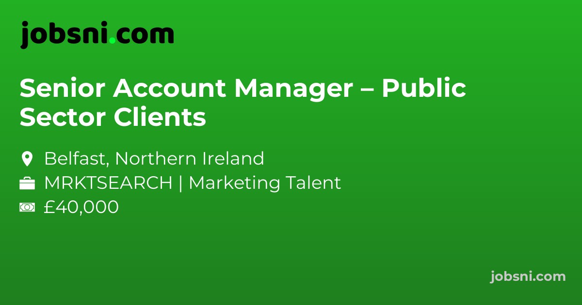 Senior Account Manager – Public Sector Clients