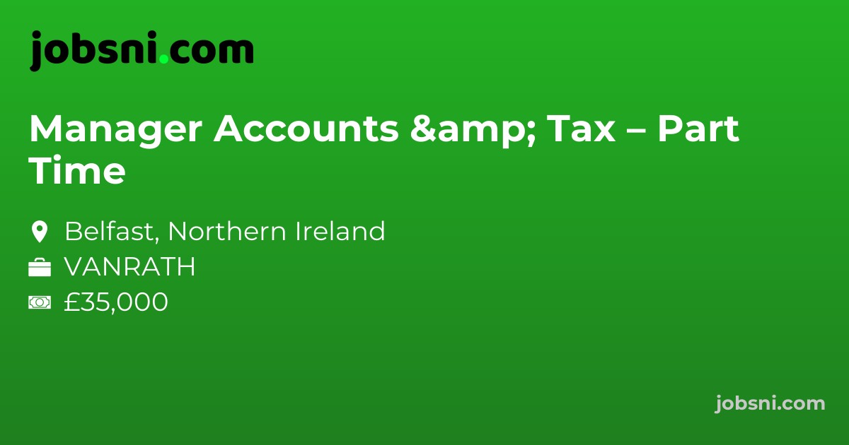 Manager Accounts & Tax – Part Time