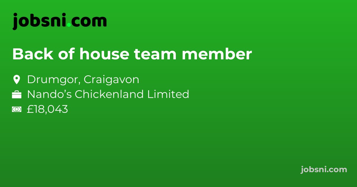 Back of house team member
