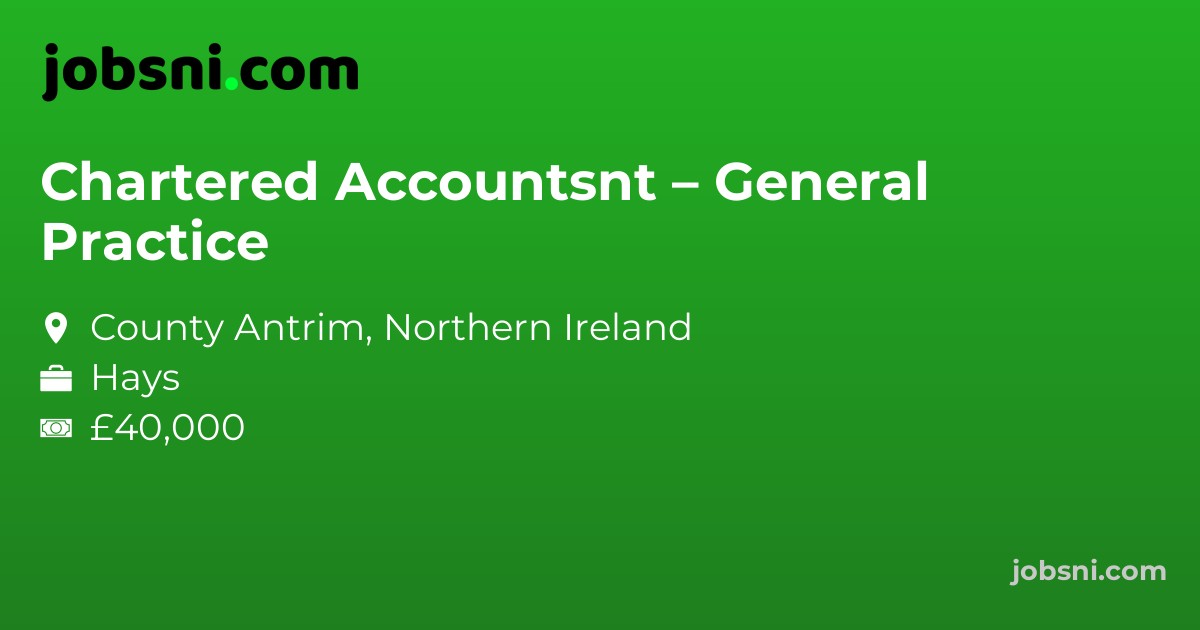 Chartered Accountsnt – General Practice