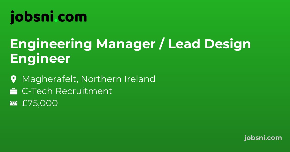Engineering Manager / Lead Design Engineer