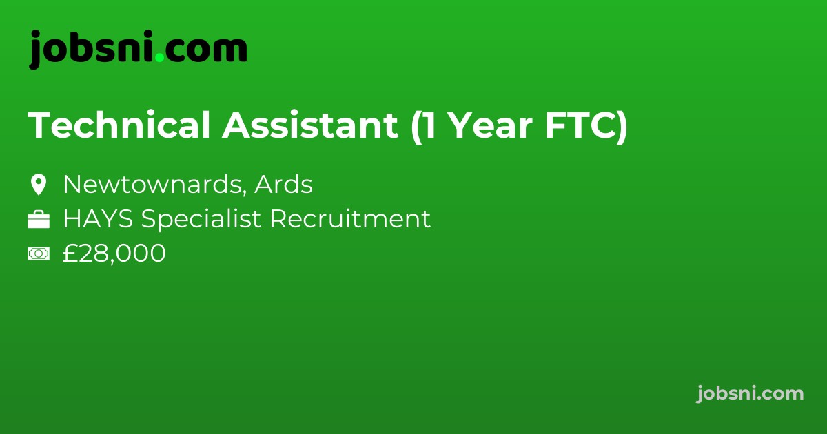 Technical Assistant (1 Year FTC)