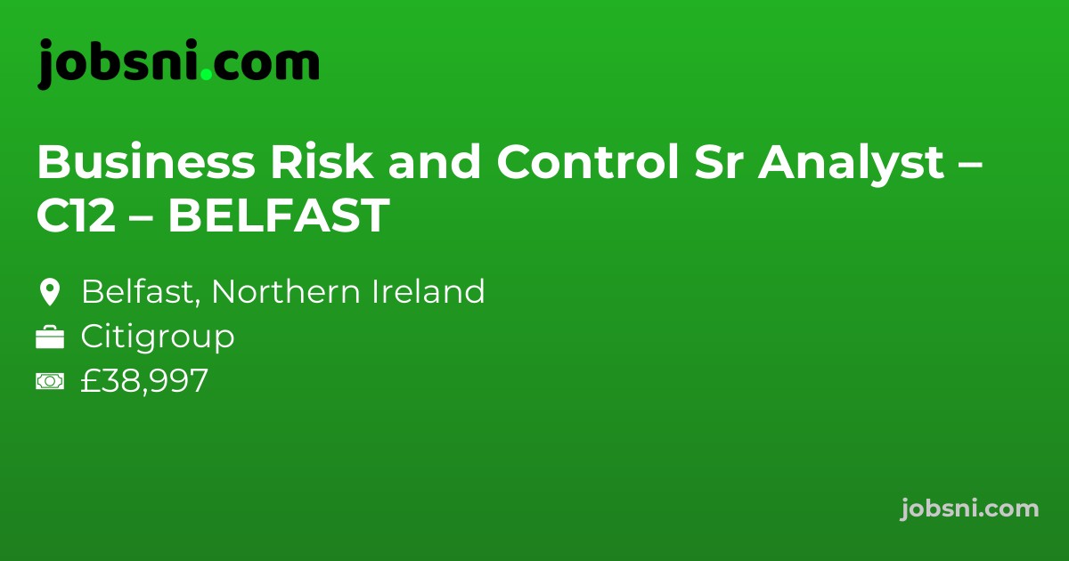 Business Risk and Control Sr Analyst – C12 – BELFAST