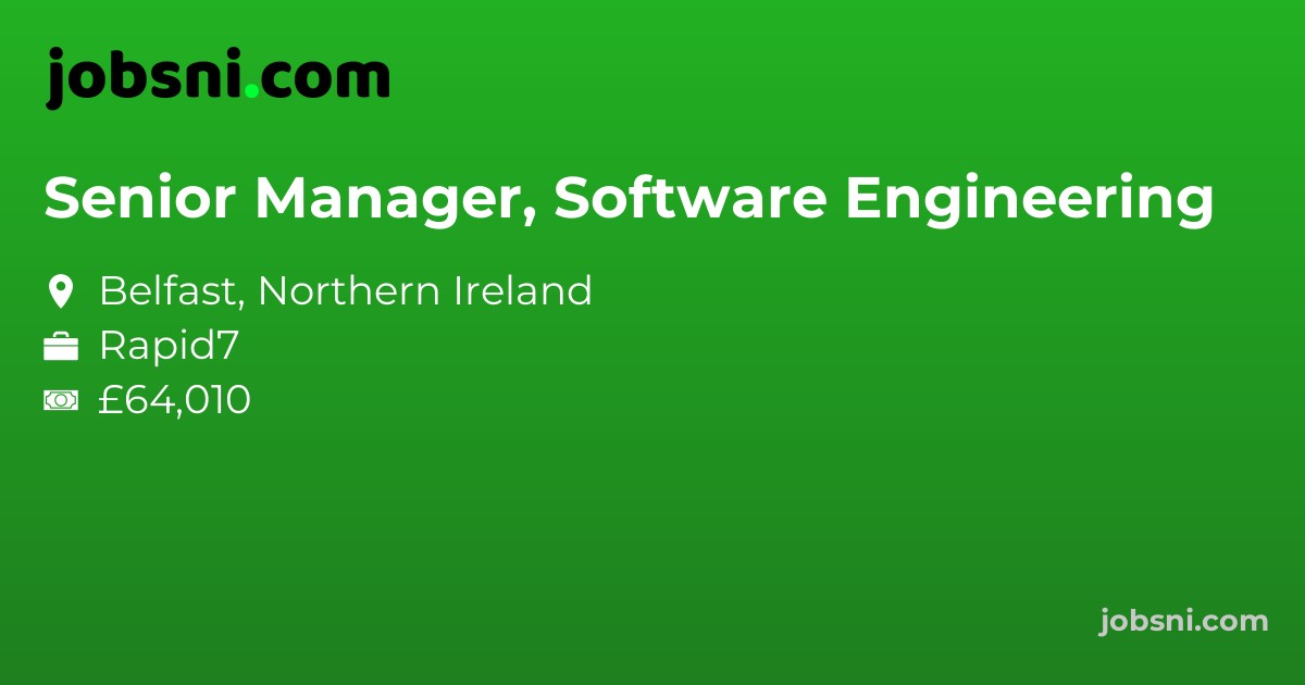 Senior Manager, Software Engineering