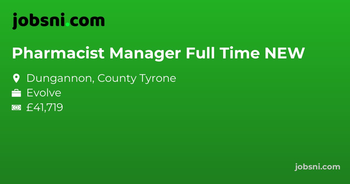 Pharmacist Manager Full Time NEW