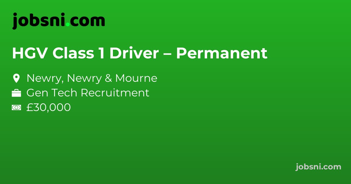 HGV Class 1 Driver – Permanent