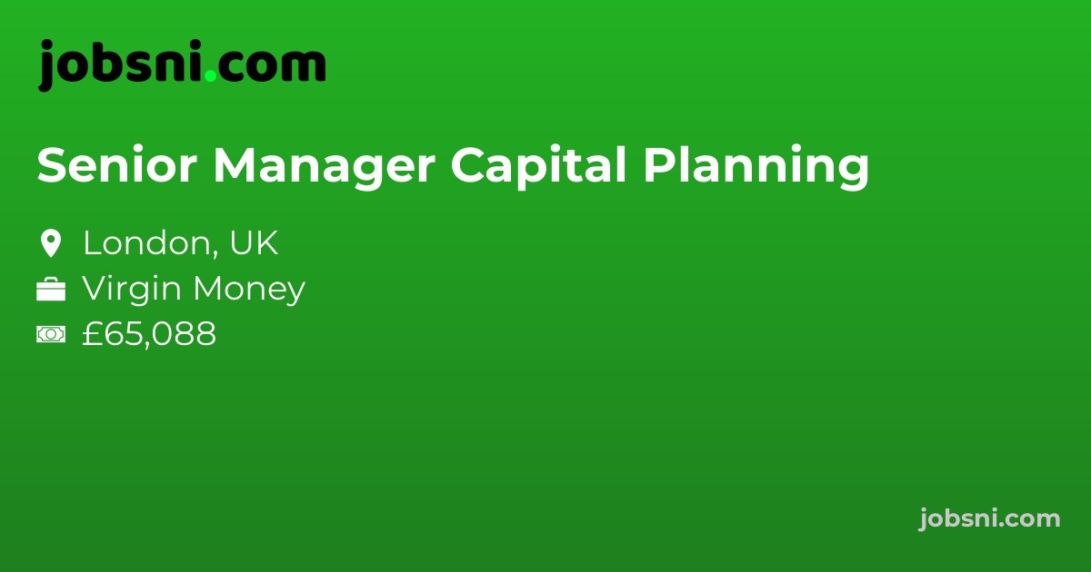 Senior Manager Capital Planning