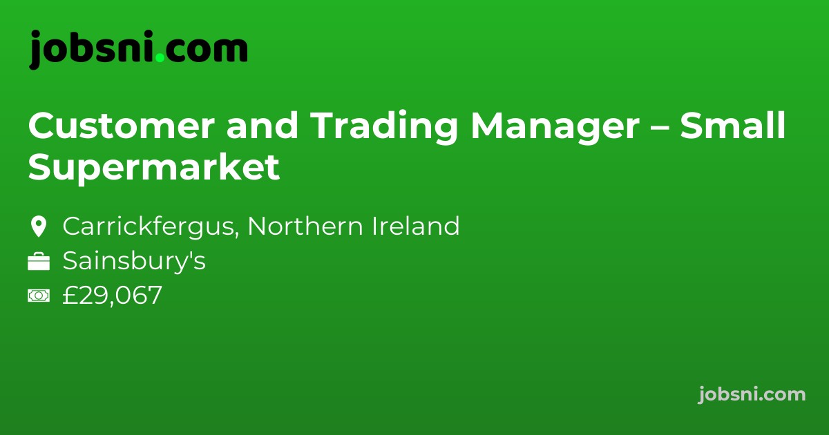 Customer and Trading Manager – Small Supermarket