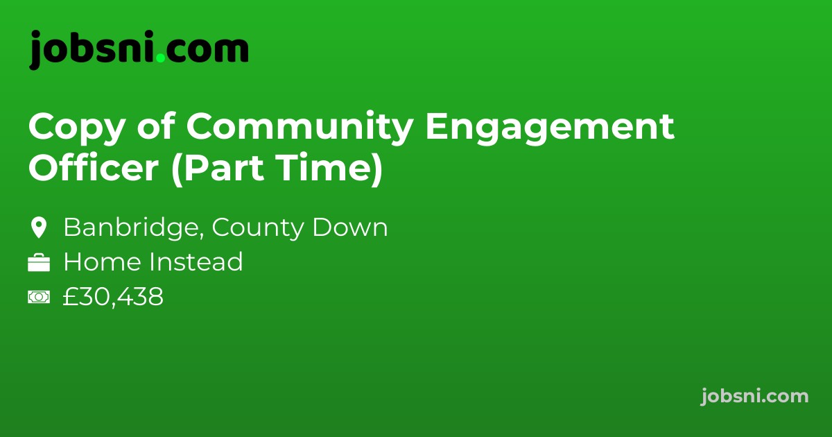 Copy of Community Engagement Officer (Part Time)