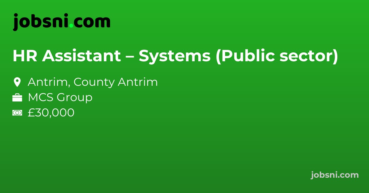 HR Assistant – Systems (Public sector)