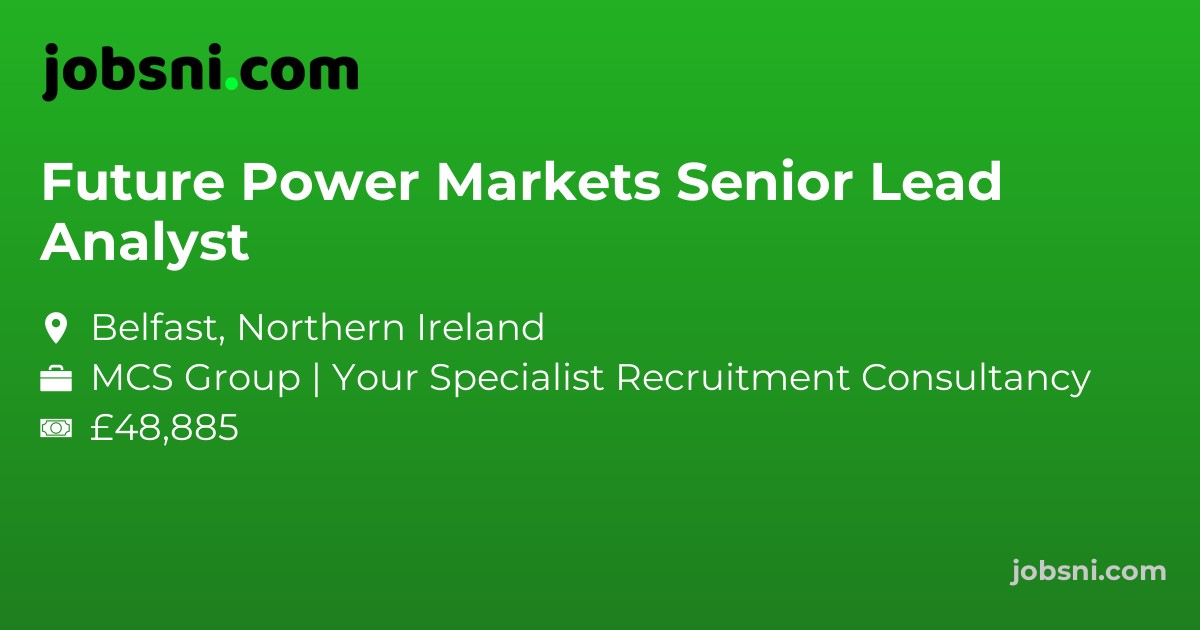 Future Power Markets Senior Lead Analyst