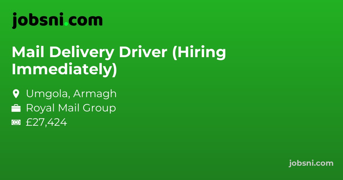 Mail Delivery Driver (Hiring Immediately)
