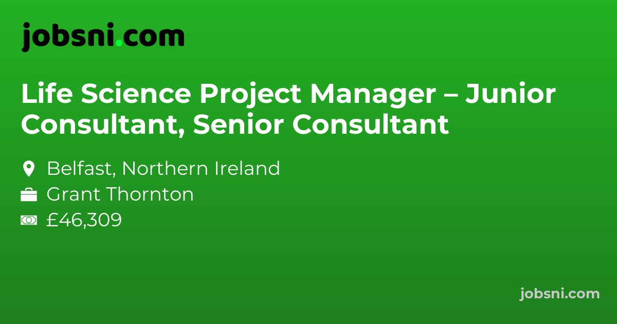 Life Science Project Manager – Junior Consultant, Senior Consultant