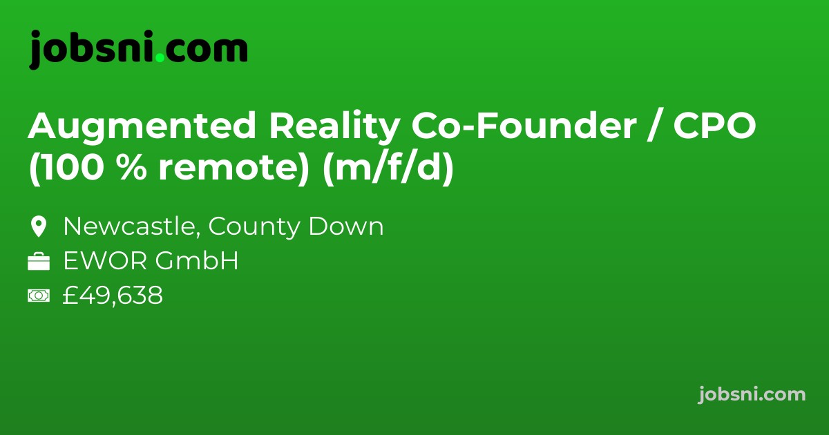 Augmented Reality Co-Founder / CPO (100 % remote) (m/f/d)