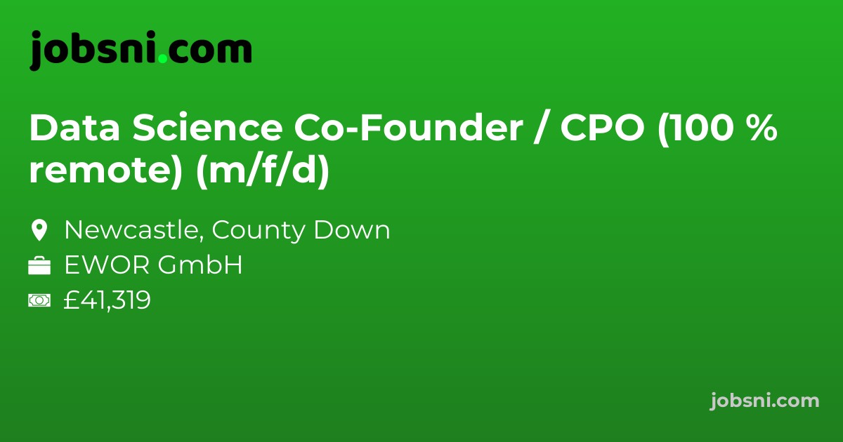 Data Science Co-Founder / CPO (100 % remote) (m/f/d)