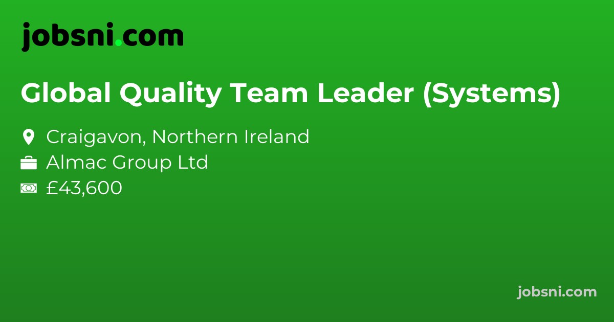 Global Quality Team Leader (Systems)