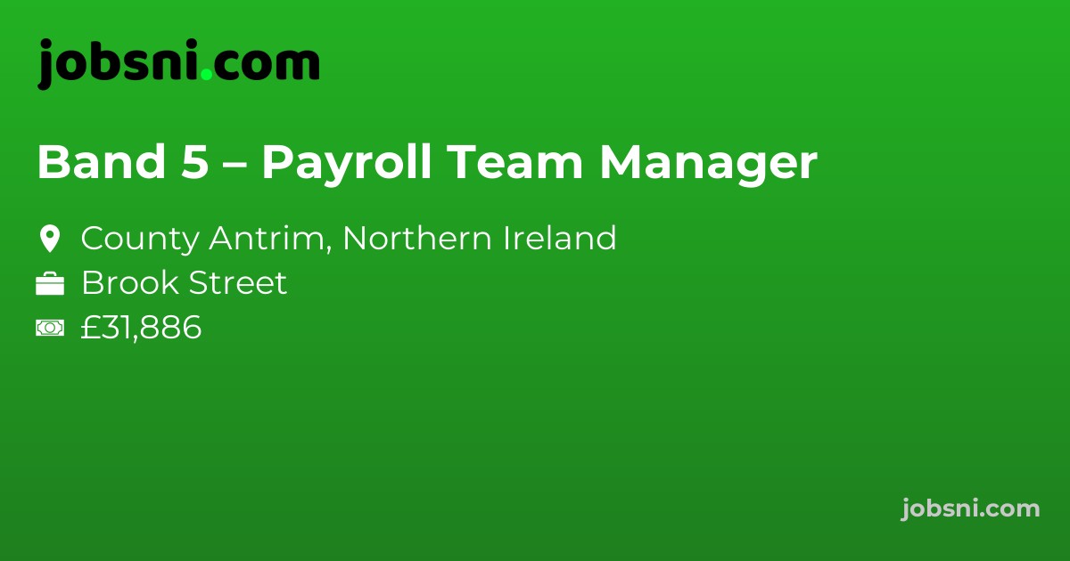 Band 5 – Payroll Team Manager