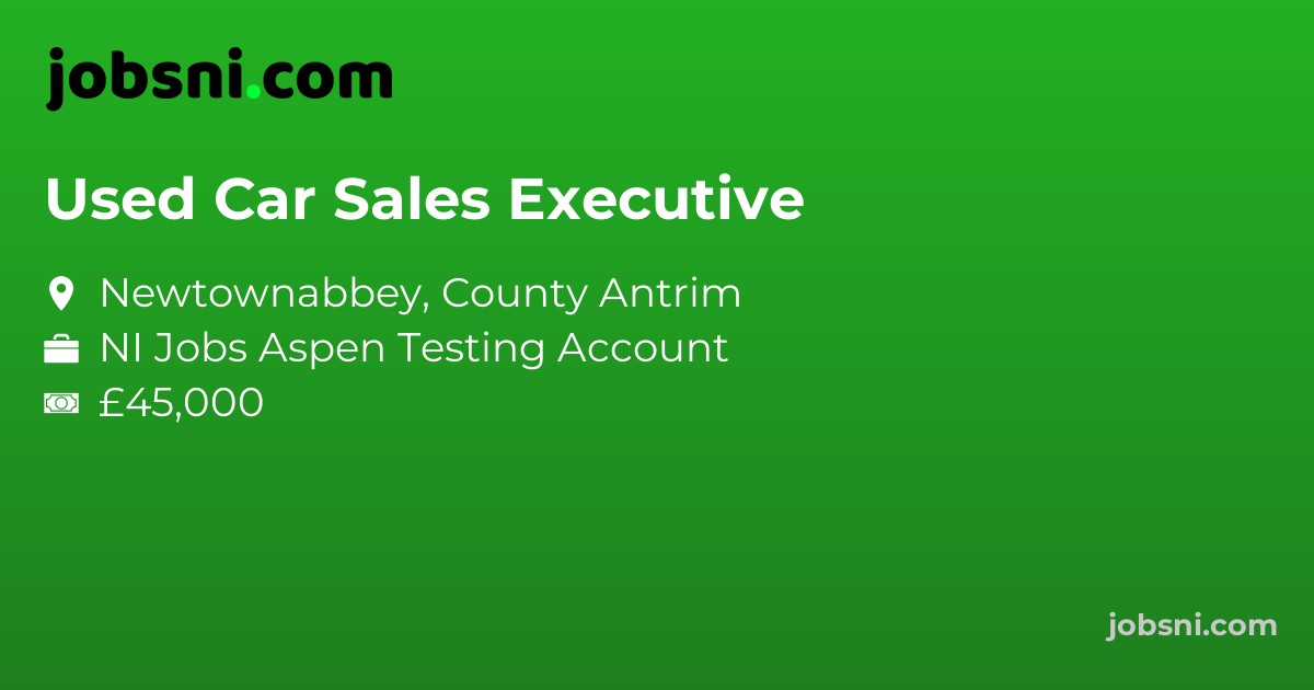 Used Car Sales Executive