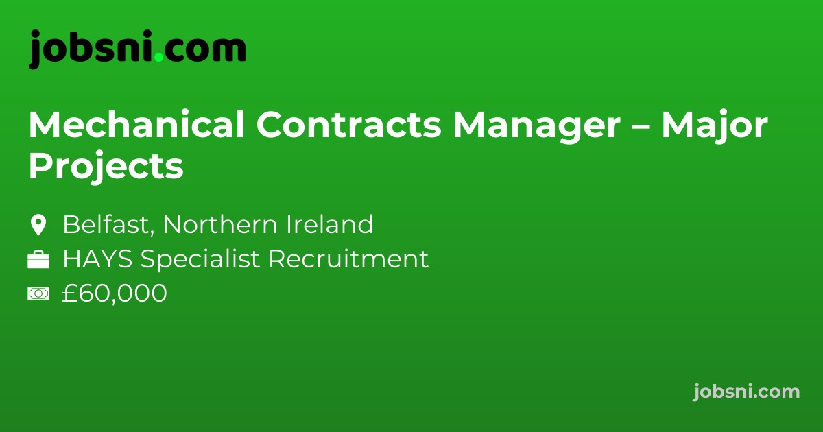 Mechanical Contracts Manager – Major Projects