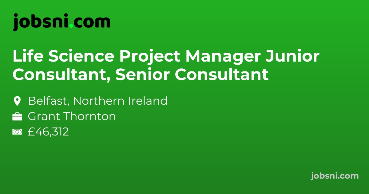 Life Science Project Manager Junior Consultant, Senior Consultant