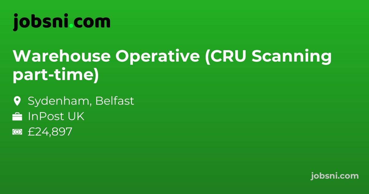 Warehouse Operative (CRU Scanning part-time)