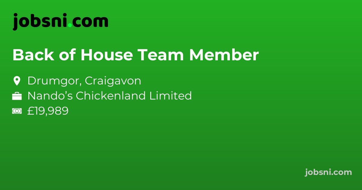 Back of House Team Member