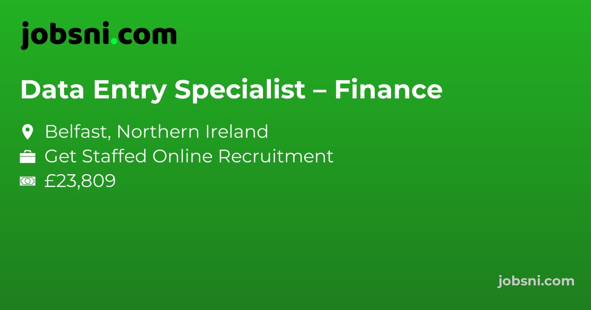 Data Entry Specialist – Finance
