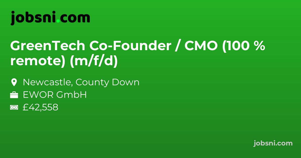 GreenTech Co-Founder / CMO (100 % remote) (m/f/d)