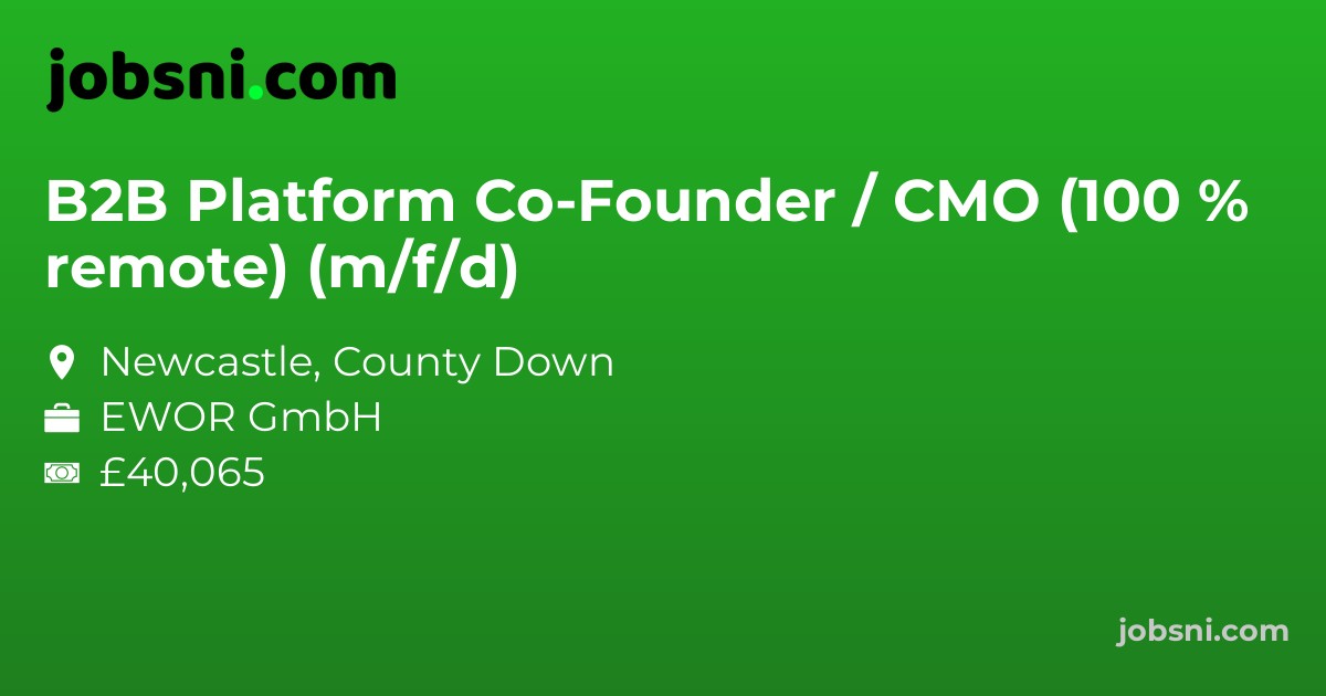 B2B Platform Co-Founder / CMO (100 % remote) (m/f/d)