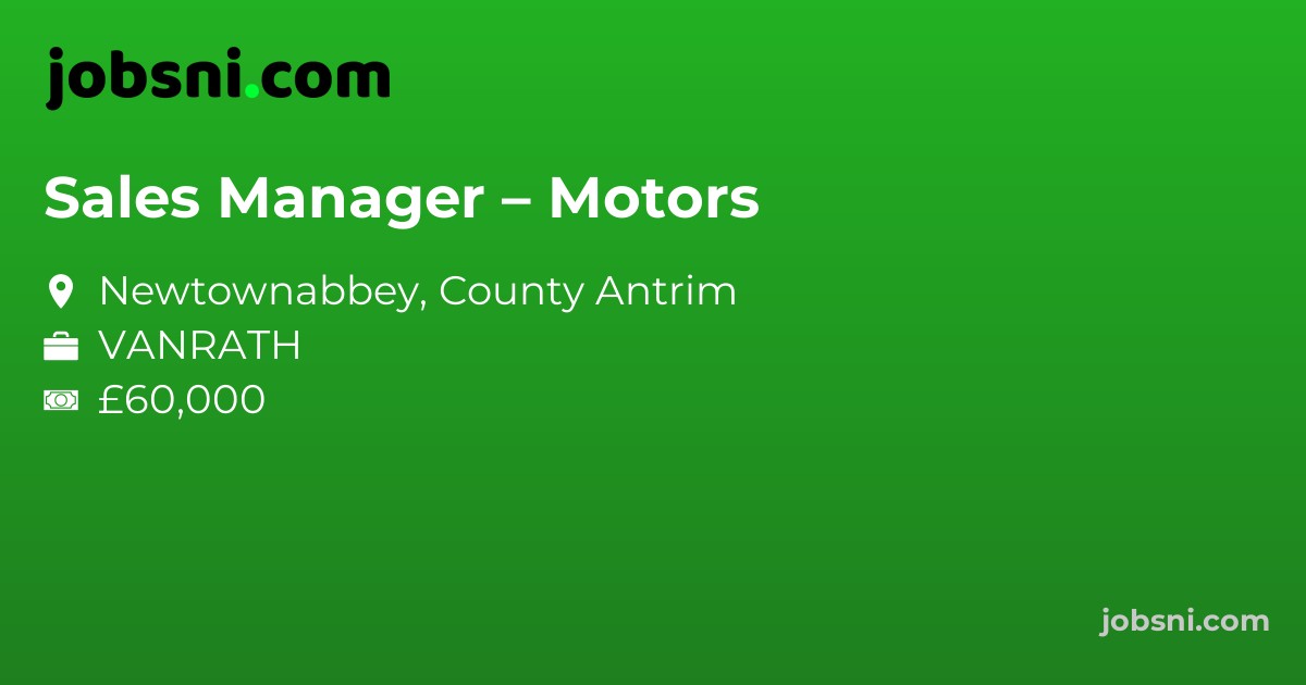 Sales Manager – Motors