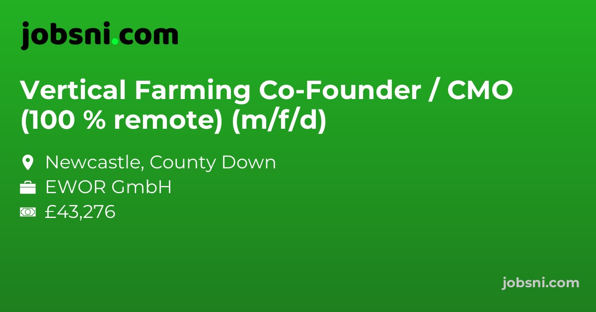 Vertical Farming Co-Founder / CMO (100 % remote) (m/f/d)