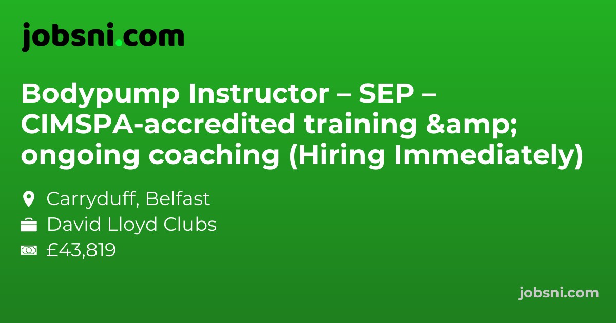 Bodypump Instructor – SEP – CIMSPA-accredited training & ongoing coaching (Hiring Immediately)