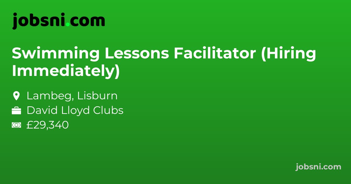 Swimming Lessons Facilitator (Hiring Immediately)
