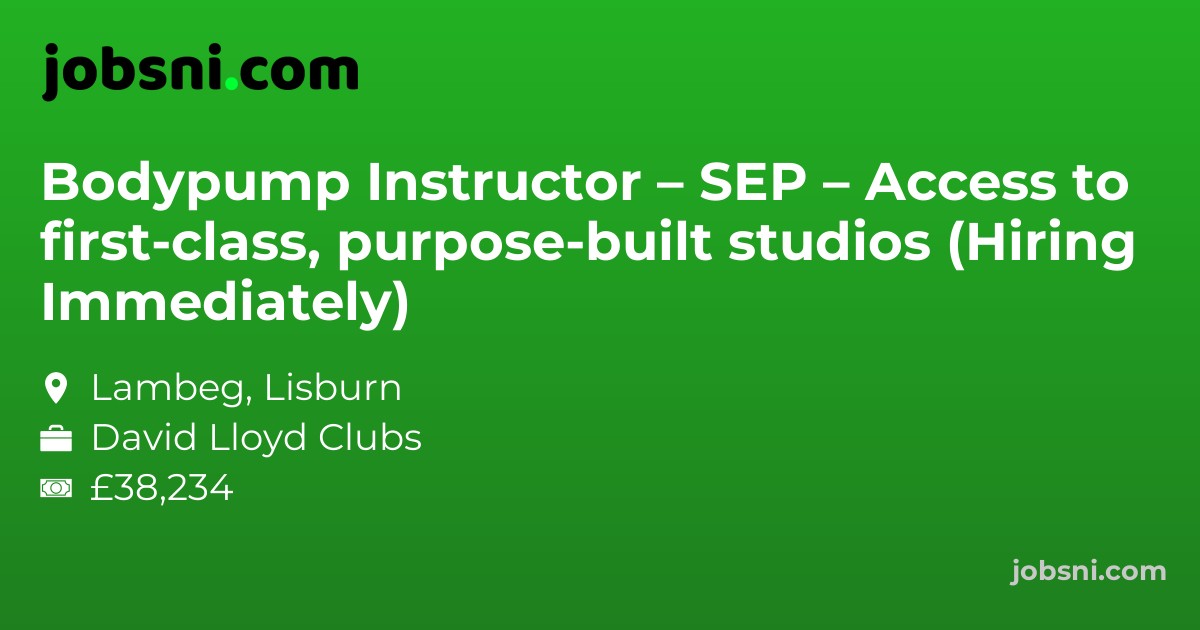 Bodypump Instructor – SEP – Access to first-class, purpose-built studios (Hiring Immediately)