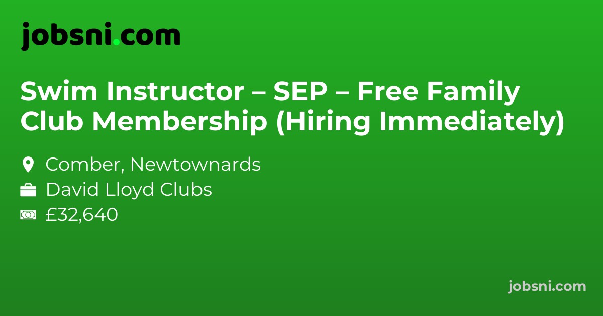 Swim Instructor – SEP – Free Family Club Membership (Hiring Immediately)