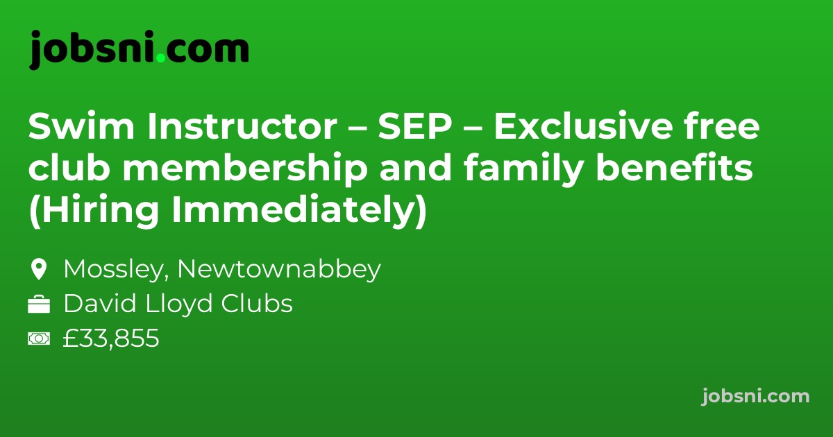 Swim Instructor – SEP – Exclusive free club membership and family benefits (Hiring Immediately)